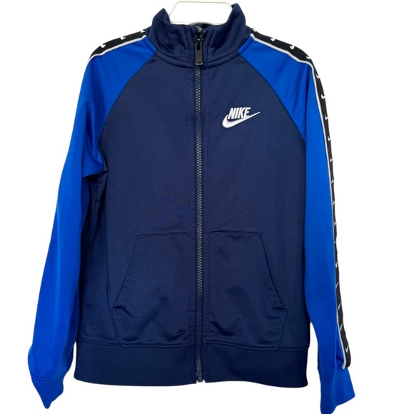Nike Other - Nike Track Zip Up Jacket Blue & Black kids Size 7